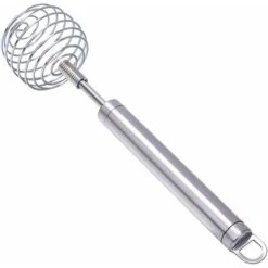 Stainless Steel Manual Egg Whisk, Hand Egg Mixer Eggbeater Blender Stirring Beater Cream Frother Flour Stirrer, For Family Restaurant Kitchen,9.05 In -Smart Home Appliance Store 68107900 5
