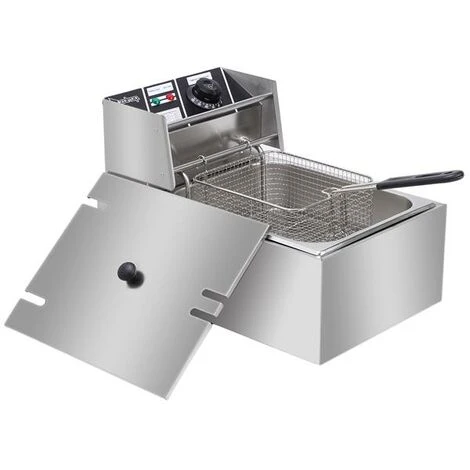 EH81 2500W 220-240V 6.3QT/6L Stainless Steel Single Cylinder Electric Fryer UK Plug 5 EH81 2500W 220-240V 6.3QT/6L Stainless Steel Single Cylinder Electric Fryer UK Plug - Image 3