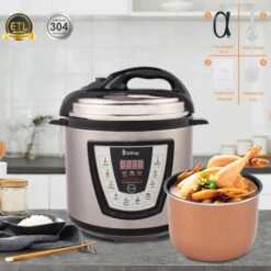 1000W Push-button Stainless Steel Electric Pressure Cooker 13 In 1 Cooking Mode, Stainless Steel Color -A -Smart Home Appliance Store 68154252 4