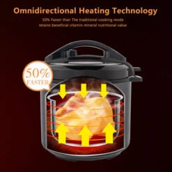 1000W Push-button Stainless Steel Electric Pressure Cooker 13 In 1 Cooking Mode, Stainless Steel Color - B 9 1000W Push-button Stainless Steel Electric Pressure Cooker 13 In 1 Cooking Mode, Stainless Steel Color - B -Smart Home Appliance Store 68154259 3