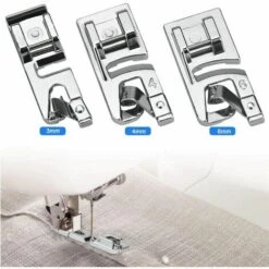 6 Pieces Presser Foot Sewing Machine Hemming Foot Sewing 4/8 6/8 8/8in Rolled Hem Presser Foot 3/4/6mm Foot -Smart Home Appliance Store 69438537 3