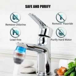 Faucet Water Filter Purifier Kitchen Faucet Filtration Activated Carbon Removes Chlorine Fluoride Heavy Metals Hard Water Softener 11 Faucet Water Filter Purifier Kitchen Faucet Filtration Activated Carbon Removes Chlorine Fluoride Heavy Metals Hard Water Softener -Smart Home Appliance Store 70367410 5