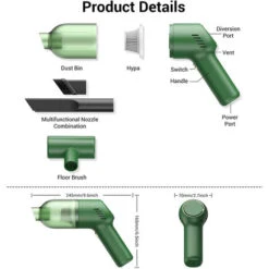 Handheld Vacuum Cleaner Cordless: Mini Rechargeable Hand Vacuum With Strong Suction, Portable Wet Dry Car Vacuum For Carpet Car 9 Handheld Vacuum Cleaner Cordless: Mini Rechargeable Hand Vacuum With Strong Suction, Portable Wet Dry Car Vacuum For Carpet Car -Smart Home Appliance Store 70411030 3