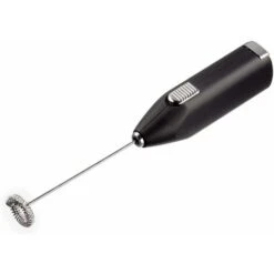 Milk Frother (in Steel, Very Powerful Motor At 14,000 Rpm, Special Spiral, Easy Cleaning, Milk Frother, Matcha Brush) Black