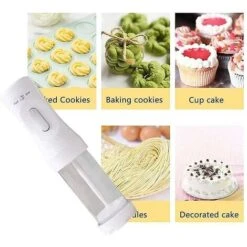 Electric Cookie Cookie, Cookie Maker Kit, Electric Cookie Decorating Tool 12 Discs And 4 Perfect Icing Tips, For DIY Cookie Maker And Cake Icing -Smart Home Appliance Store 70589653 5