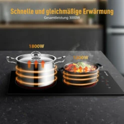 GASLAND Chef CH30BF 30cm Built-in Ceramic Hob, 2 Zones Electric Cooktop Sensor Touch Controls Timer Child Lock, 3kW 8 GASLAND Chef CH30BF 30cm Built-in Ceramic Hob, 2 Zones Electric Cooktop Sensor Touch Controls Timer Child Lock, 3kW -Smart Home Appliance Store 71426693 2
