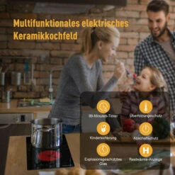 GASLAND Chef CH30BF 30cm Built-in Ceramic Hob, 2 Zones Electric Cooktop Sensor Touch Controls Timer Child Lock, 3kW 9 GASLAND Chef CH30BF 30cm Built-in Ceramic Hob, 2 Zones Electric Cooktop Sensor Touch Controls Timer Child Lock, 3kW -Smart Home Appliance Store 71426693 3