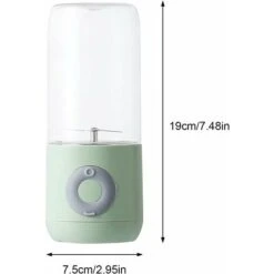 Portable Fruit Blender, 500ml 6 Blades Juicer Mini USB Blender For Smoothie Juice Bottles Electric Cup Milkshake Sport And Travel, BPA Free Green -Smart Home Appliance Store 72368850 5
