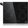 Karinear Plug In Induction Hob, 60cm 4 Zones Electric Hob With Touch Control, Black Vitro Ceramic Glass -Smart Home Appliance Store 72566726 1