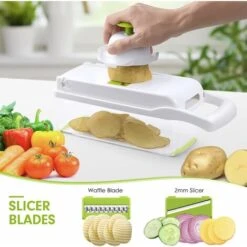 Vegetable Mincer, Vegetable Cutter, Meat Mincer, Professional Meat Mincer, Vegetable Mincer, Vegetable Mincer And Vegetable Cutter, Garlic Mincer Kitchen Mandolin With Container -Smart Home Appliance Store 72583675 4