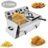 EH102V 16.9QT / 16L Total Capacity 24.9QT/23.6L Stainless Steel Faucet Double Tank Deep Fryer 3400W MAX (8L 8L Big Blue/Large Handle) 1 EH102V 16.9QT / 16L Total Capacity 24.9QT/23.6L Stainless Steel Faucet Double Tank Deep Fryer 3400W MAX (8L 8L Big Blue/Large Handle) -Smart Home Appliance Store 73030833 1