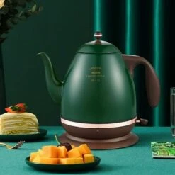 Retro Electric Kettle 304 Stainless Steel Household Appliances 1.5l Portable Travel Water Boiler 1500w European Style Coffee Pot Green -Smart Home Appliance Store 74691844 4
