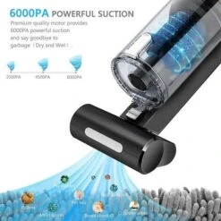Powerful Car Vacuum Cleaner 5500pa Portable Handheld 100w Wet & Dry Use Rechargeable Home Car Vacuum Cleaner -Smart Home Appliance Store 74691961 3