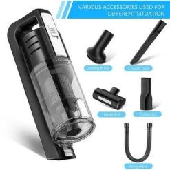 Powerful Car Vacuum Cleaner 5500pa Portable Handheld 100w Wet & Dry Use Rechargeable Home Car Vacuum Cleaner -Smart Home Appliance Store 74691961 5