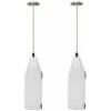 Set Of 2 Portable Batteries With Batteries - Electric Whips For Teaspoons, Battery Agitator, Portable Milk Mousseur, Mini Mixer For The Ball Test, Cappuccino, Latte, Strike And White Matcha + White -Smart Home Appliance Store 76476786 1