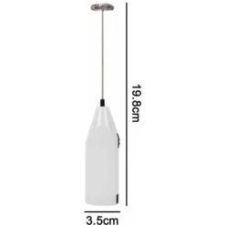 Set Of 2 Portable Batteries With Batteries - Electric Whips For Teaspoons, Battery Agitator, Portable Milk Mousseur, Mini Mixer For The Ball Test, Cappuccino, Latte, Strike And White Matcha + White -Smart Home Appliance Store 76476786 2