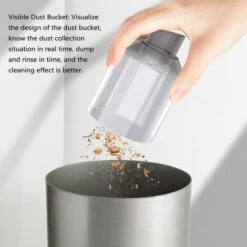 Cordless Car Vacuum Cleaner, Vacuum And Blower 2 In 1 Mini Vacuum Cleaner, Durable Dust Mite Cleaner For Home And Car, Cordless Vacuum And Blower White (Built-in Lithium Battery) -Smart Home Appliance Store 77084450 5