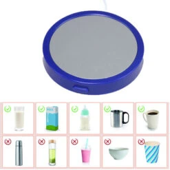 Coffee Mug Warmer For Desk Auto Shut Off USB, Electric Beverage Warmer For Coffee,Cocoa,Tea,Milk Blue -Smart Home Appliance Store 77431919 3
