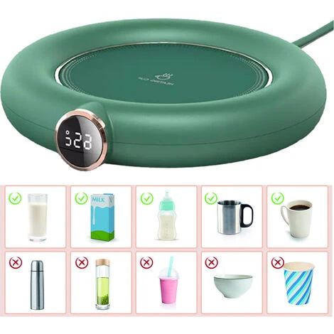 Coffee Mug Warmer For Desk Auto Shut Off USB, Electric Beverage Warmer For Coffee,Cocoa,Tea,Milk Green 5 Coffee Mug Warmer For Desk Auto Shut Off USB, Electric Beverage Warmer For Coffee,Cocoa,Tea,Milk Green - Image 3