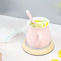 Coffee Mug Warmer For Desk Auto Shut Off USB, Electric Beverage Warmer For Coffee,Cocoa,Tea,Milk Shallow Wood Grain -Smart Home Appliance Store 77432048 4