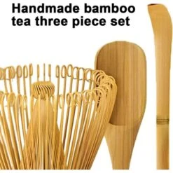Matcha Whisk Set - Matcha Whisk, Traditional Scoop, Tea Spoon. Handmade From Natural Bamboo -Smart Home Appliance Store 78326051 3