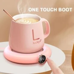 Coffee Mug Warmer&Cup Warmer For Office Desk Use, Electric Beverage Warmer, Coffee Warmer Plate For Cocoa Pink -Smart Home Appliance Store 78327032 4