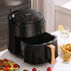 Livingandhome Black Hot Air Fryer Oven With Digital Controls For Kitchen -Smart Home Appliance Store 78428691 2