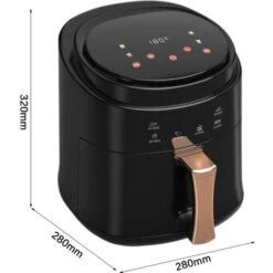Livingandhome Black Hot Air Fryer Oven With Digital Controls For Kitchen -Smart Home Appliance Store 78428691 5