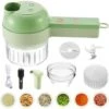 Cordless Electric Chopper, Portable Mini Garlic Chopper Vegetable Chopper With Ginger Pepper Onion Cleaning Brush (Green) -Smart Home Appliance Store 78705287 1