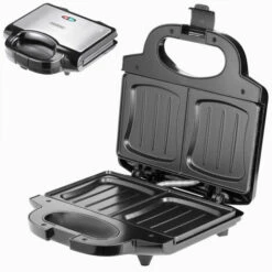 Monzana XXL Toasted Sandwich Maker 750W Non Stick Toastie Machine Toaster With Grill Light Overheating Protection