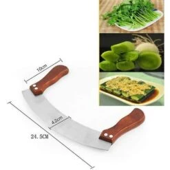Pizza Cutter Large, Pizza Chopping Knife Made Of Stainless Steel 35cm With Wooden Handle -Smart Home Appliance Store 81448930 5