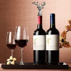 2 Piece Wine Stopper Funny Deer Head Shaped Wine Stopper Horse Shape Silicone Wine Canner, Silver -Smart Home Appliance Store 81449693 3