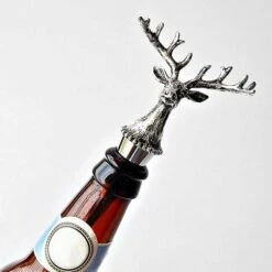 2 Piece Wine Stopper Funny Deer Head Shaped Wine Stopper Horse Shape Silicone Wine Canner, Silver -Smart Home Appliance Store 81449693 5