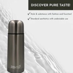 Zento Stainless Steel Bullet Vacuum Drink Flask 350ml Thermo-Shield Technology 10 Zento Stainless Steel Bullet Vacuum Drink Flask 350ml Thermo-Shield Technology -Smart Home Appliance Store 82140701 4