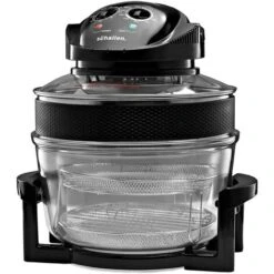Schallen 17L 2 In 1 Deluxe Black & Glass Air Fryer Deep Fat Free Frying Healthy Halogen Cooker + Accessories Included -Smart Home Appliance Store 82401395 5