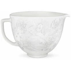 KitchenAid Artisan Mixer 156 White & Whisper Floral Ceramic Bowl With Free Gift -Smart Home Appliance Store 83668636 5