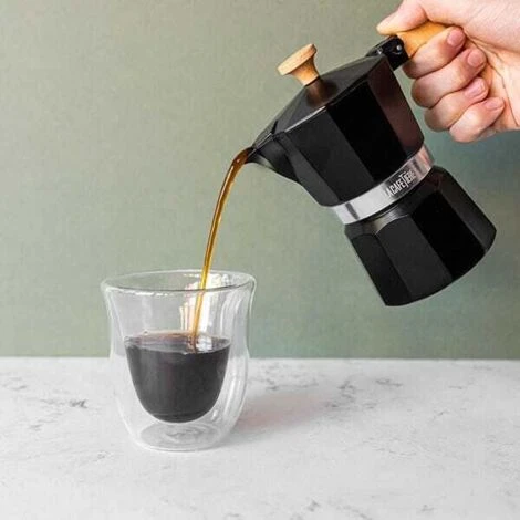 La Cafetiere Espresso Maker 3 Cup Black Wood Effect Handle 5 La Cafetiere Espresso Maker 3 Cup Black Wood Effect Handle - Image 3