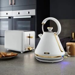 Tower Cavaletto Pyramid Kettle And 2 Slice Toaster Set Optic White -Smart Home Appliance Store 83671076 4