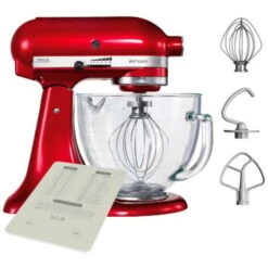 KitchenAid Artisan Mixer 156 Candy Apple With Glass Bowl With Free Gift