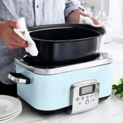 GreenPan Non-Stick Slow Cooker 6L Blue -Smart Home Appliance Store 83671432 5
