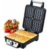 Waffle Maker Iron 4 Slice Non-Stick Electric Belgian Waffle Machine 1000W Geepas -Smart Home Appliance Store 83743679 1