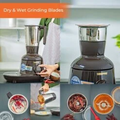 Geepas 750W 3-in-1 Mixer Grinder 3 Stainless Steel Jars 3 Speed Dry Wet Grinding -Smart Home Appliance Store 83743695 4