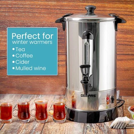 10 L Commercial Catering Kitchen Hot Water Boiler Tea Urn 1650W Boiler Geepas 7 10 L Commercial Catering Kitchen Hot Water Boiler Tea Urn 1650W Boiler Geepas - Image 5