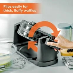 Geepas Rotating Belgian Waffle Maker Machine Waffle Iron Non-Stick Plates 1000W 9 Geepas Rotating Belgian Waffle Maker Machine Waffle Iron Non-Stick Plates 1000W -Smart Home Appliance Store 83743731 3