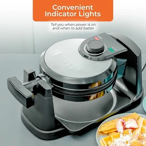 Geepas Rotating Belgian Waffle Maker Machine Waffle Iron Non-Stick Plates 1000W 7 Geepas Rotating Belgian Waffle Maker Machine Waffle Iron Non-Stick Plates 1000W - Image 5