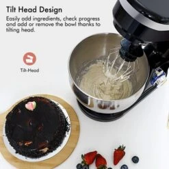 Stand Mixer 5L Mixing Bowl Beater Dough Hook 6Speed 1000W Stainless Steel Geepas -Smart Home Appliance Store 83743780 5