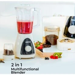 Blender Food Processor Mixer Smoothie Maker With Coffee Spice Grinder Jar Black -Smart Home Appliance Store 83743810 5