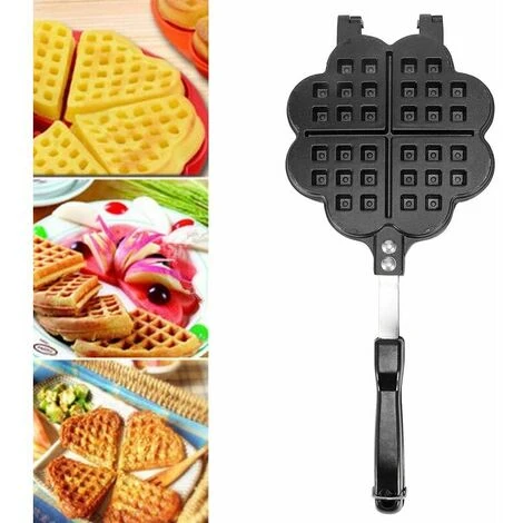 Waffle Baking Pan Baking Pan DIY Waffle Maker Waffle Cake Mold Baking Pan Waffle Mold Waffle Baking Pan Baking Pan Household Gas Stove Cooking Accessories 4 Waffle Baking Pan Baking Pan DIY Waffle Maker Waffle Cake Mold Baking Pan Waffle Mold Waffle Baking Pan Baking Pan Household Gas Stove Cooking Accessories - Image 2