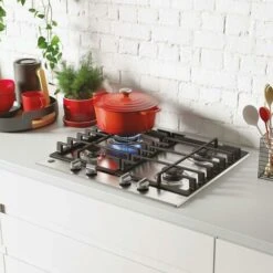 Hoover 60cm 4 Burner Gas Hob In Stainless Steel, Cast Iron Grids - HHG6BRK3X -Smart Home Appliance Store 86105410 3