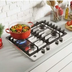 Hoover 60cm 4 Burner Gas Hob In Stainless Steel, Cast Iron Grids - HHG6BRK3X -Smart Home Appliance Store 86105410 4